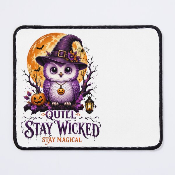 Item preview, Cute Halloween Witch Owl Stay Wicked Design designed and sold by PinnyPxStudio.