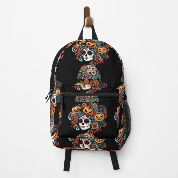Item preview, Colorful Catrina Marigold Sugar Skull Art designed and sold by  Ojo de Lilith.