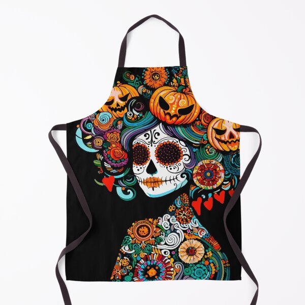 Item preview, Colorful Catrina Marigold Sugar Skull Art designed and sold by Ojo de Lilith.