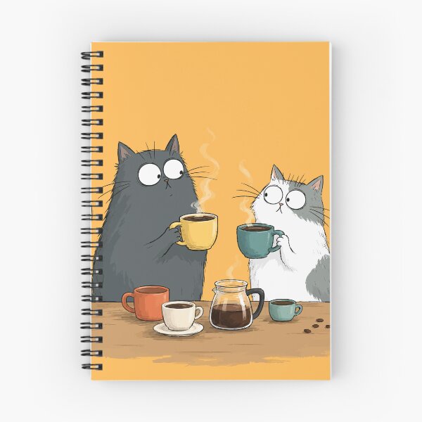 Item preview, Funny Wide Eyed Cats Drinking Coffee Caffeine Morning Humor Graphic designed and sold by The Upside Down.