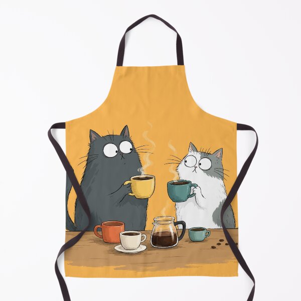 Item preview, Funny Wide Eyed Cats Drinking Coffee Caffeine Morning Humor Graphic designed and sold by The Upside Down.