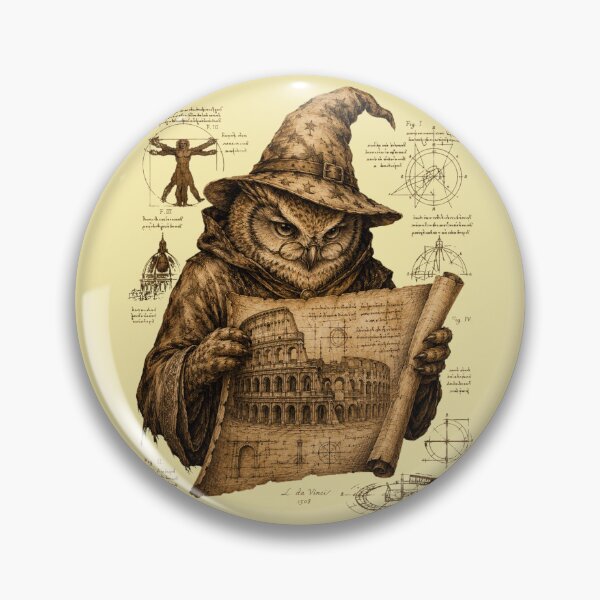 Item preview, Renaissance Wizard Owl Da Vinci Sketch designed and sold by Ada’s Mystic Atelier .