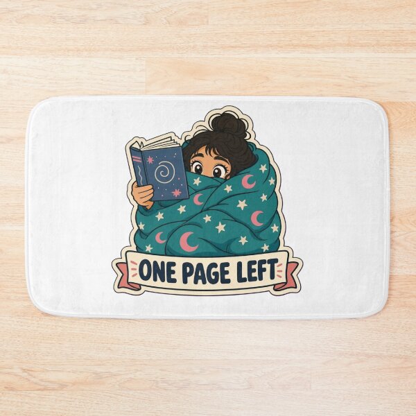 Item preview, Just One Page Left | Funny Bookish Reading Gift Design designed and sold by StickyGuys.