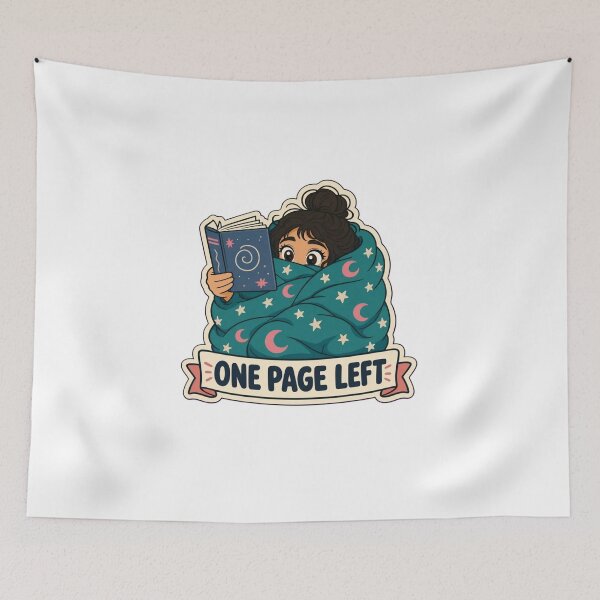 Item preview, Just One Page Left | Funny Bookish Reading Gift Design designed and sold by StickyGuys.