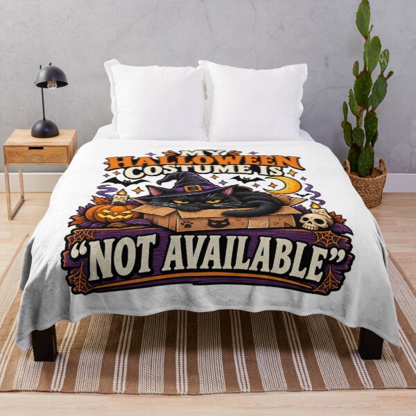 Item preview, Halloween Costume Not Available – Grumpy Black Cat Humor designed and sold by Fares Zeineh.