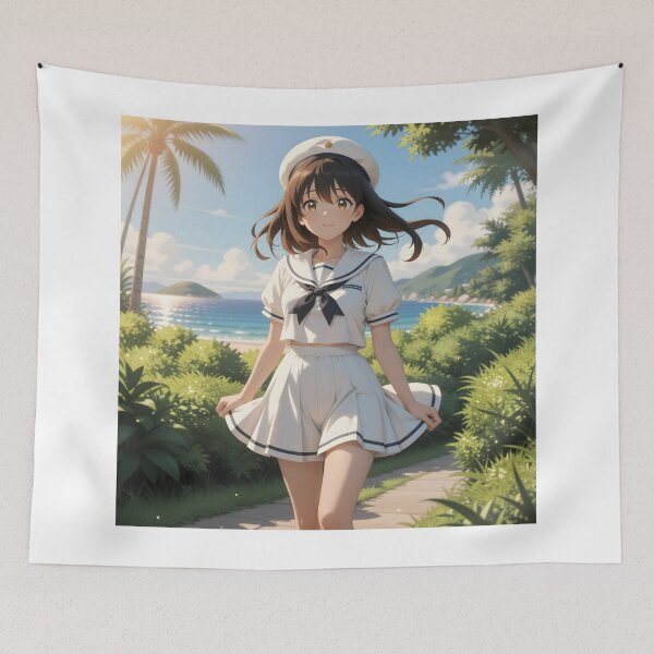 Item preview, Anime Sailor Girl by Tropical Beach Summer Coastal Illustration designed and sold by Killington.