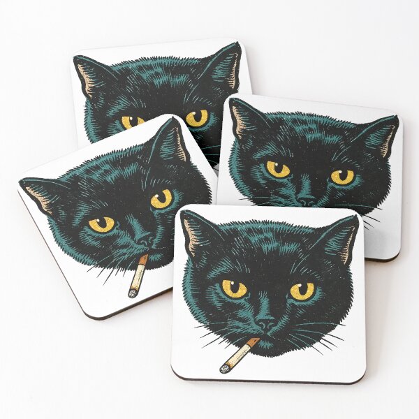 Item preview, Vintage Black Cat Smoking Art designed and sold by Dmo3HarkoArt.