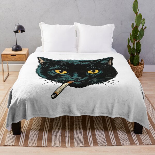 Item preview, Vintage Black Cat Smoking Art designed and sold by Dmo3HarkoArt.