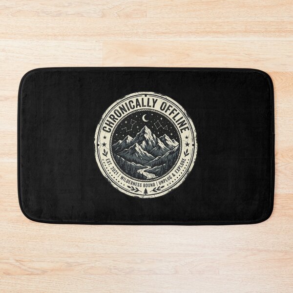 Item preview, Chronically Offline Vintage Mountain Outdoors Unplug Emblem designed and sold by KreatoLab.