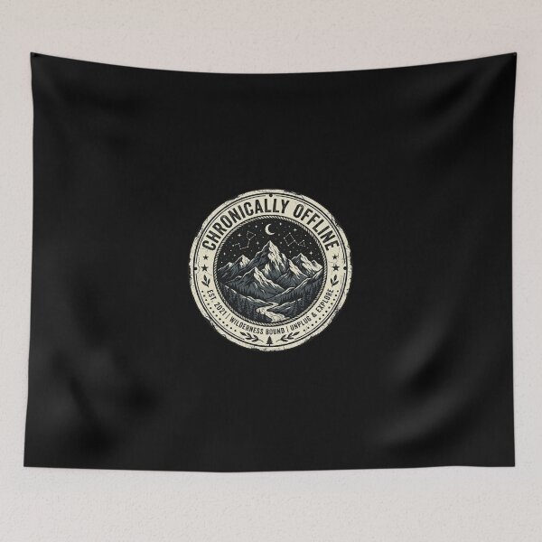 Item preview, Chronically Offline Vintage Mountain Outdoors Unplug Emblem designed and sold by YOUSSHOP01.