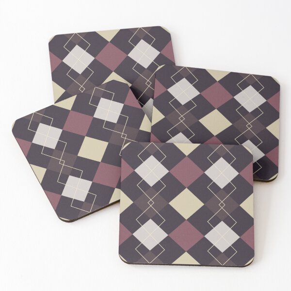 Item preview, Vintage Burgundy Argyle Preppy Diamond Pattern designed and sold by CricketDoodles.