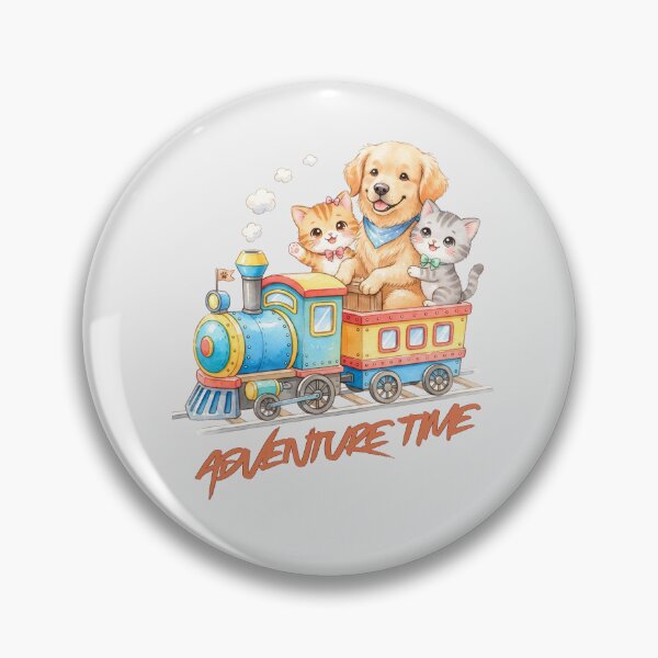 Item preview, Cute Dog and cats Riding a Train designed and sold by naragon4289.