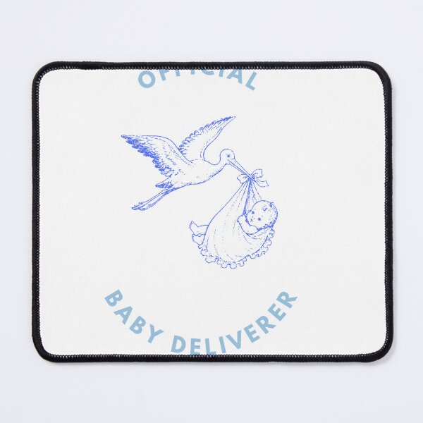 Item preview, Cute Blue Stork Baby Delivery Official Baby Deliverer Baby Shower designed and sold by QuietLinesH.
