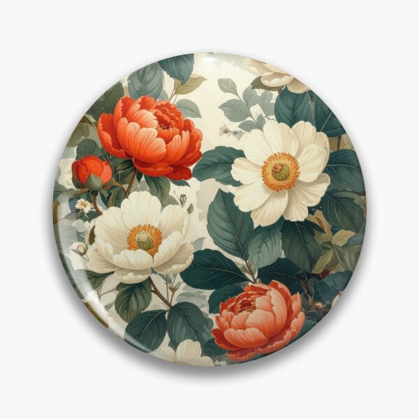 Item preview, Botanical full color flowers designed and sold by Hybrid Curiosity.