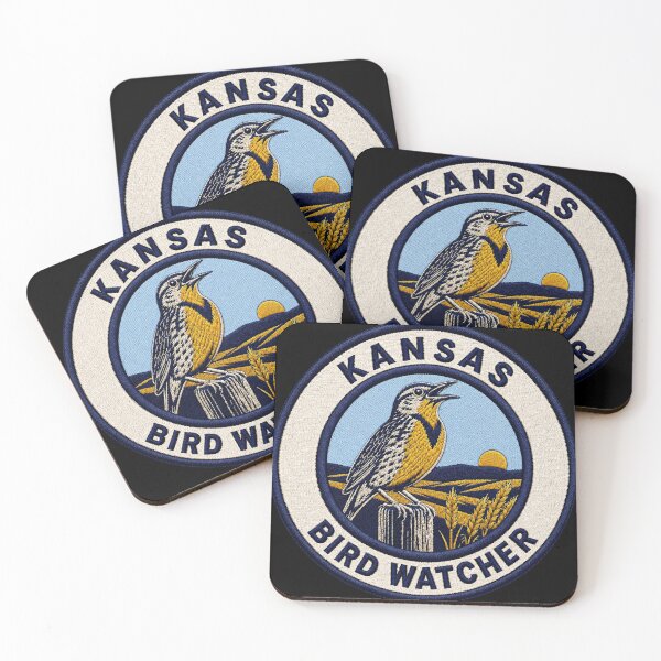 Item preview, Kansas Western Meadowlark State Bird Vintage Patch designed and sold by The-Drip-Studio.