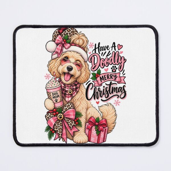 Item preview, Doodlly Merry Christmas Goldendoodle Shirt Pink Doodle Mom Christmas Shirt designed and sold by KnrNazimTHRE4DS.