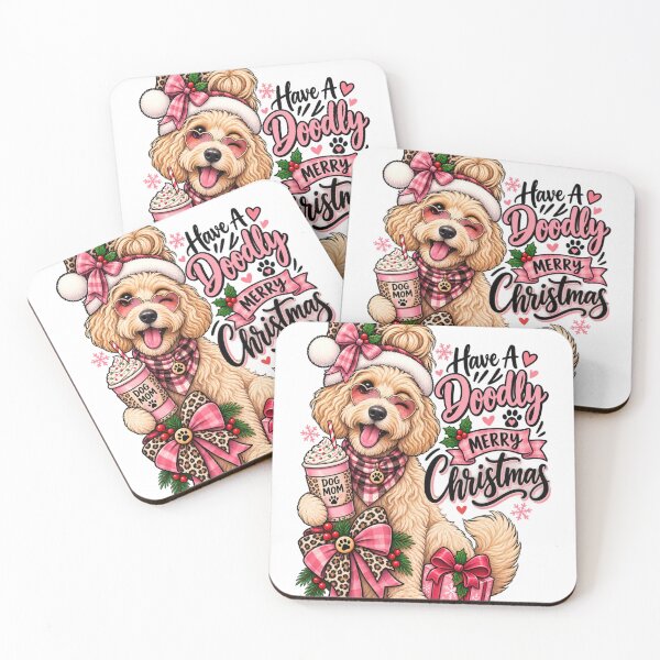Item preview, Doodlly Merry Christmas Goldendoodle Shirt Pink Doodle Mom Christmas Shirt designed and sold by KnrNazimTHRE4DS.