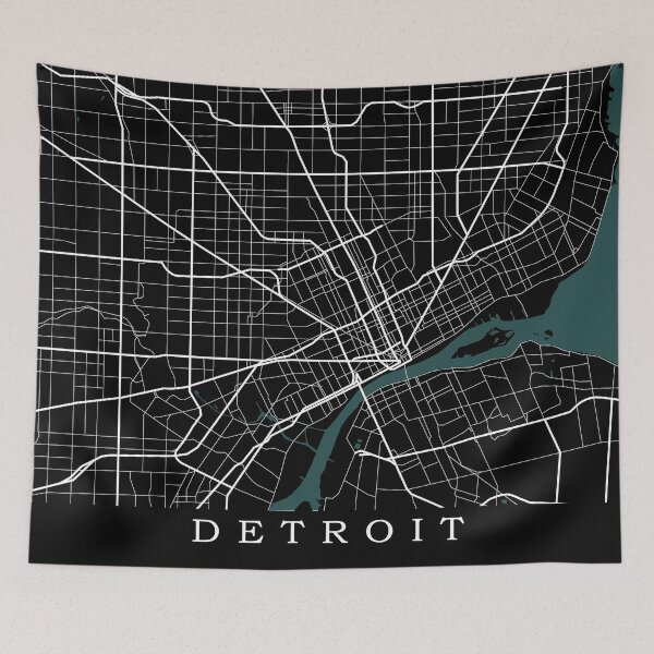 Item preview, Detroit Map designed and sold by rogue-design.