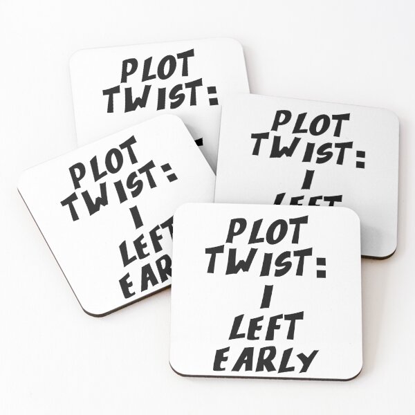 Item preview, Text Typography Plot twist: I left early Introvert + Books designed and sold by TypeboldStudio.