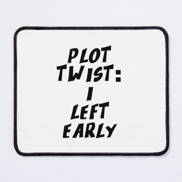 Item preview, Text Typography Plot twist: I left early Introvert + Books designed and sold by TypeboldStudio.