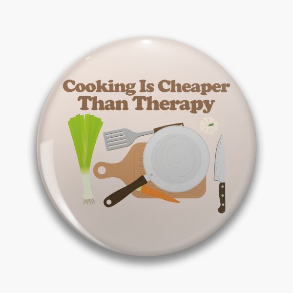 Item preview, Cooking Is Cheaper Than Therapy. retro design.  designed and sold by NPC-wear.