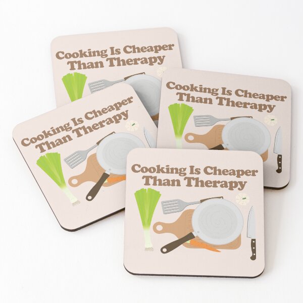 Item preview, Cooking Is Cheaper Than Therapy. retro design.  designed and sold by NPC-wear.