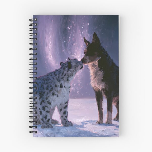 Item preview, Snow Leopard And Cattle Dog Print designed and sold by Nocturne  Paws.