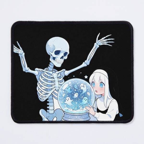 Item preview, Spooky Skeletal Friends Ghost Snowglobe Goth Art designed and sold by OH-MY-GOTH.