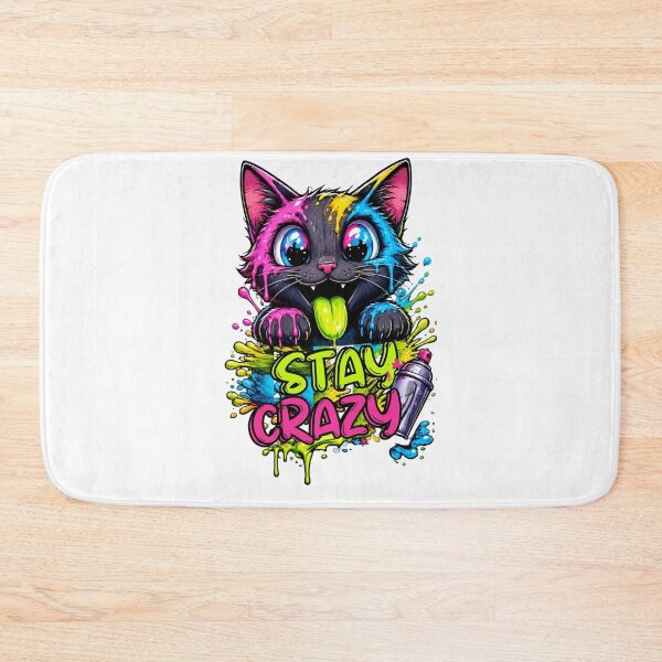 Item preview, Cute Crazy Cat Paint Splatter Graffiti Art designed and sold by WelLarsDigitals.