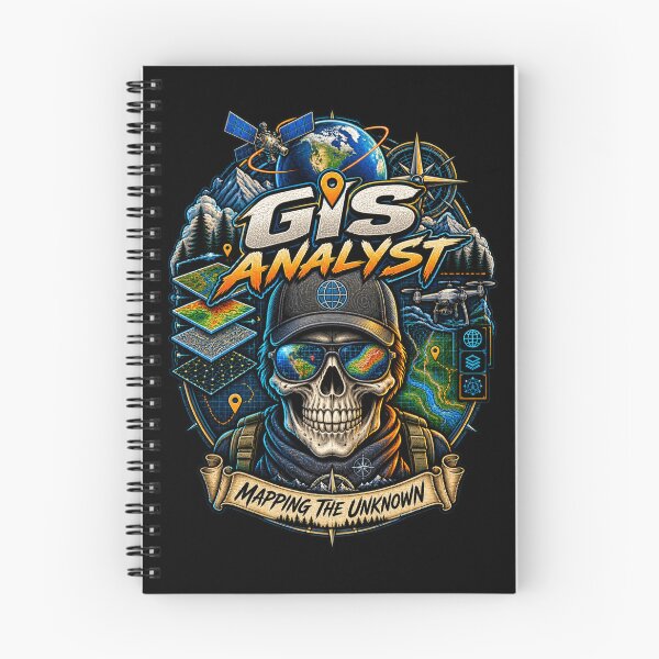 Item preview, GIS Analyst – Mapping the Unknown Skull Cartography Design designed and sold by Koepke Art & Design.