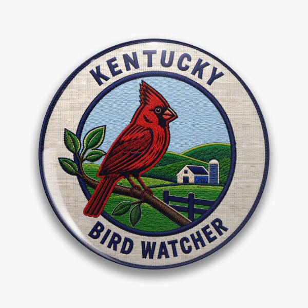Item preview, Kentucky Northern Cardinal State Bird Vintage Patch designed and sold by The-Drip-Studio.