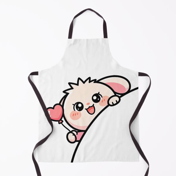 Item preview, Cute Kawaii Bunny Peekaboo with Heart - Adorable Character Art designed and sold by Outlet Raloel.