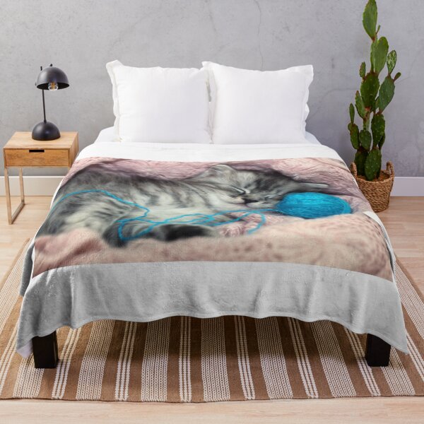 Item preview, Portrait of cute sleeping kitten designed and sold by olena2552.