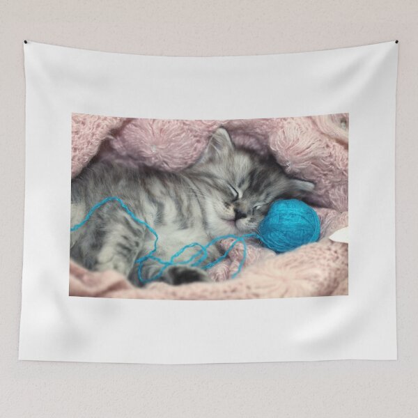 Item preview, Portrait of cute sleeping kitten designed and sold by olena2552.
