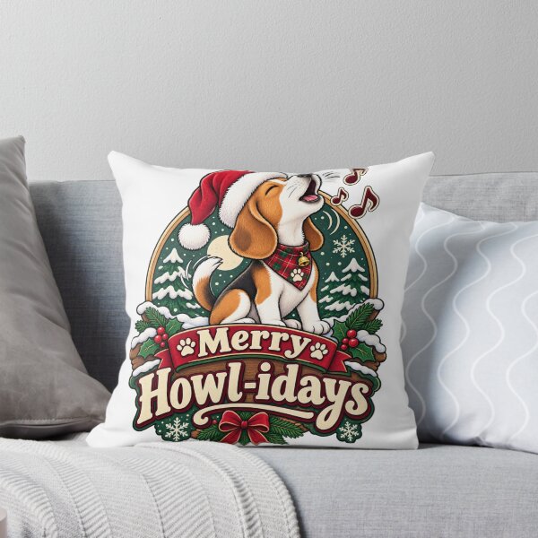 Item preview, Merry Howl-idays Beagle Christmas Shirt Funny Beagle Howling Christmas designed and sold by KnrNazimTHRE4DS.