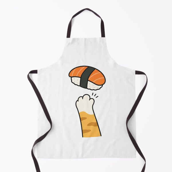 Item preview, Cute Cat Paw Stealing Salmon Sushi designed and sold by Moonlight Gallery.