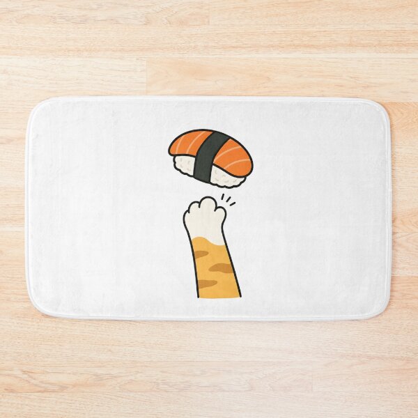 Item preview, Cute Cat Paw Stealing Salmon Sushi designed and sold by Moonlight Gallery.