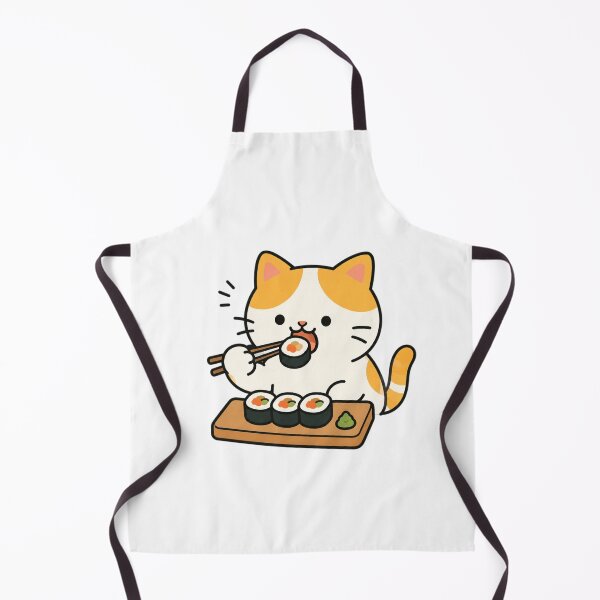 Item preview, Cute Orange Cat Eating Sushi designed and sold by Moonlight Gallery.