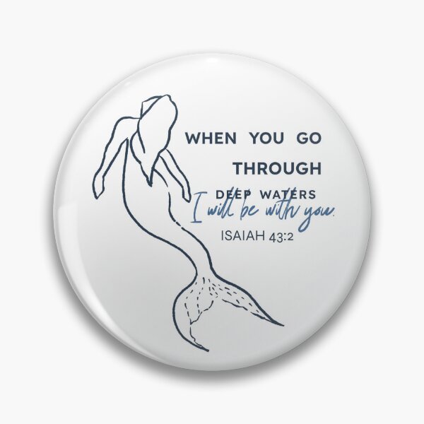 Item preview, Isiah 43:2 Bible Verse Mermaid Design designed and sold by GraceArkell.