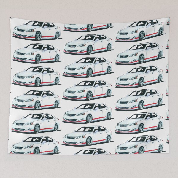 Item preview, Exclusive drawing legendary modified jdm sport car white IS 350 AWD Sedan V6 designed and sold by Cars23.