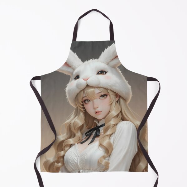 Item preview, Cute Anime Bunny Girl Portrait White Rabbit Fantasy Art designed and sold by Killington.