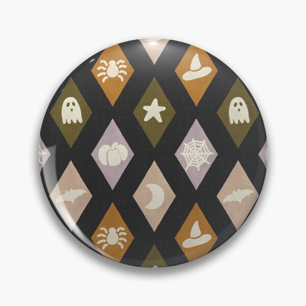 Item preview, Ghouls & Co - Retro Whimsigoth Halloween Diamonds Spooky Multicolor designed and sold by DesigndN.