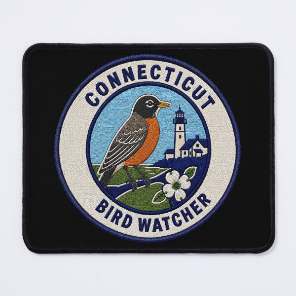 Item preview, Connecticut American Robin State Bird Vintage Patch designed and sold by The-Drip-Studio.
