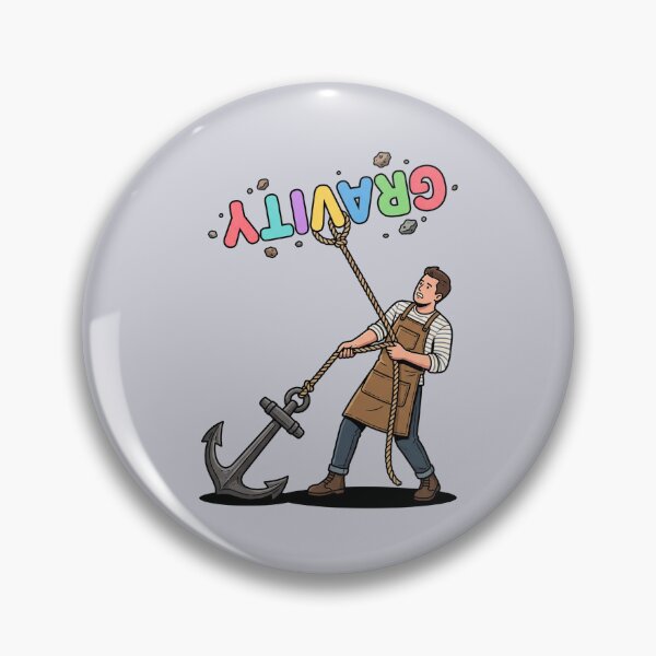 Item preview, Anchoring Gravity Funny Physics Literal Humor Art designed and sold by Rare By Hero.