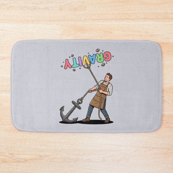 Item preview, Anchoring Gravity Funny Physics Literal Humor Art designed and sold by Rare By Hero.