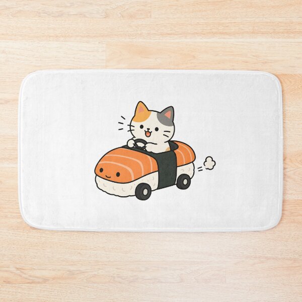 Item preview, Cute Cat Driving a Sushi Car designed and sold by Moonlight Gallery.