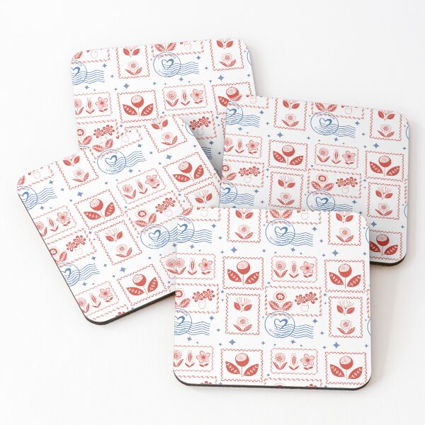 Item preview, Retro Flower Postage Stamp Collection designed and sold by Reicrea.