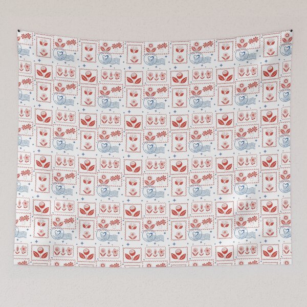 Item preview, Retro Flower Postage Stamp Collection designed and sold by Reicrea.