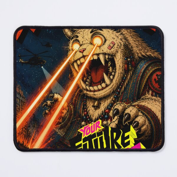 Item preview, Super Fat Kaiju Bear Laser Eyes Apocalypse | Retro Monster Art designed and sold by BRTHRCNK01.