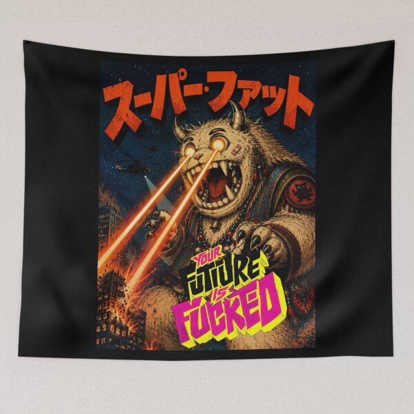 Item preview, Super Fat Kaiju Bear Laser Eyes Apocalypse | Retro Monster Art designed and sold by BRTHRCNK01.